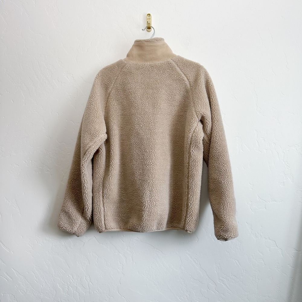 Brandy Melville | John Galt Willow Full-Zip Sherpa Teddy Jacket in Tan - Picture 3 of 6